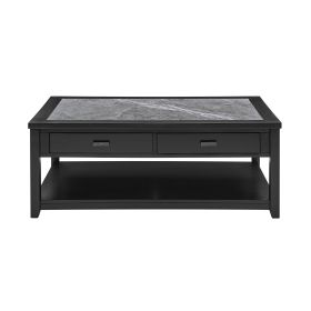 Garvine - Sintered Stone Coffee Table - Black