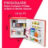 Frigidaire EFR176 Retro Compact Fridge with Chiller Mini Refrigerator with Built-in Bottle Opener for Office, Bedroom, Dorm Room