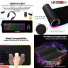 5 Core Large RGB Gaming Mouse Pad Extended Soft Gaming LED Mouse Pad 31.5x11.8 5 Inch with 12 Lighting Modes Stitched Edges and Non-Slip Rubber Base O