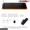 5 CORE Large RGB Gaming Mouse Pad Non-Slip Rubber Base, Waterproof 11.8 x 9.8 Inch LED Desk Mouse Mat Glowing 12 Modes Durable Stitched Edges
