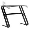Gaming Desk with ZZ Shape Legs Black 35.4" x 23.6" x 29.5"