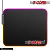5 CORE Large RGB Gaming Mouse Pad Non-Slip Rubber Base, Waterproof 11.8 x 9.8 Inch LED Desk Mouse Mat Glowing 12 Modes Durable Stitched Edges
