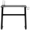 Gaming Desk with ZZ Shape Legs Black 35.4" x 23.6" x 29.5"