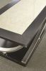 Contemporary Occasional Tables - Bold Expression of Style - Soft Flowing Shapes, Crackled Glass Tops - Merlot Cherry Finish