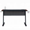 Black and Red Gaming Desk with LED Light and USB Port