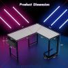 Computer Desk L Desks - Gaming Desk Corner Desk Writing Desks PC Table with Headphone Hook CPU Stand Home